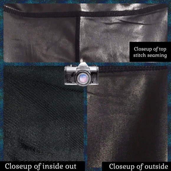 NIB NWT L CAPRI LEGGINGS BLACK MATTE SHINE STRETCH LIGHTWEIGHT~KIMBERLY C - Picture 11 of 14